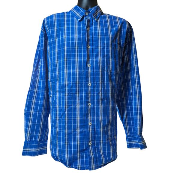 Izod Shirt Mens 2XL Plaid Button Down Long Sleeve Classic Fit Pockets Collar - Picture 15 of 16